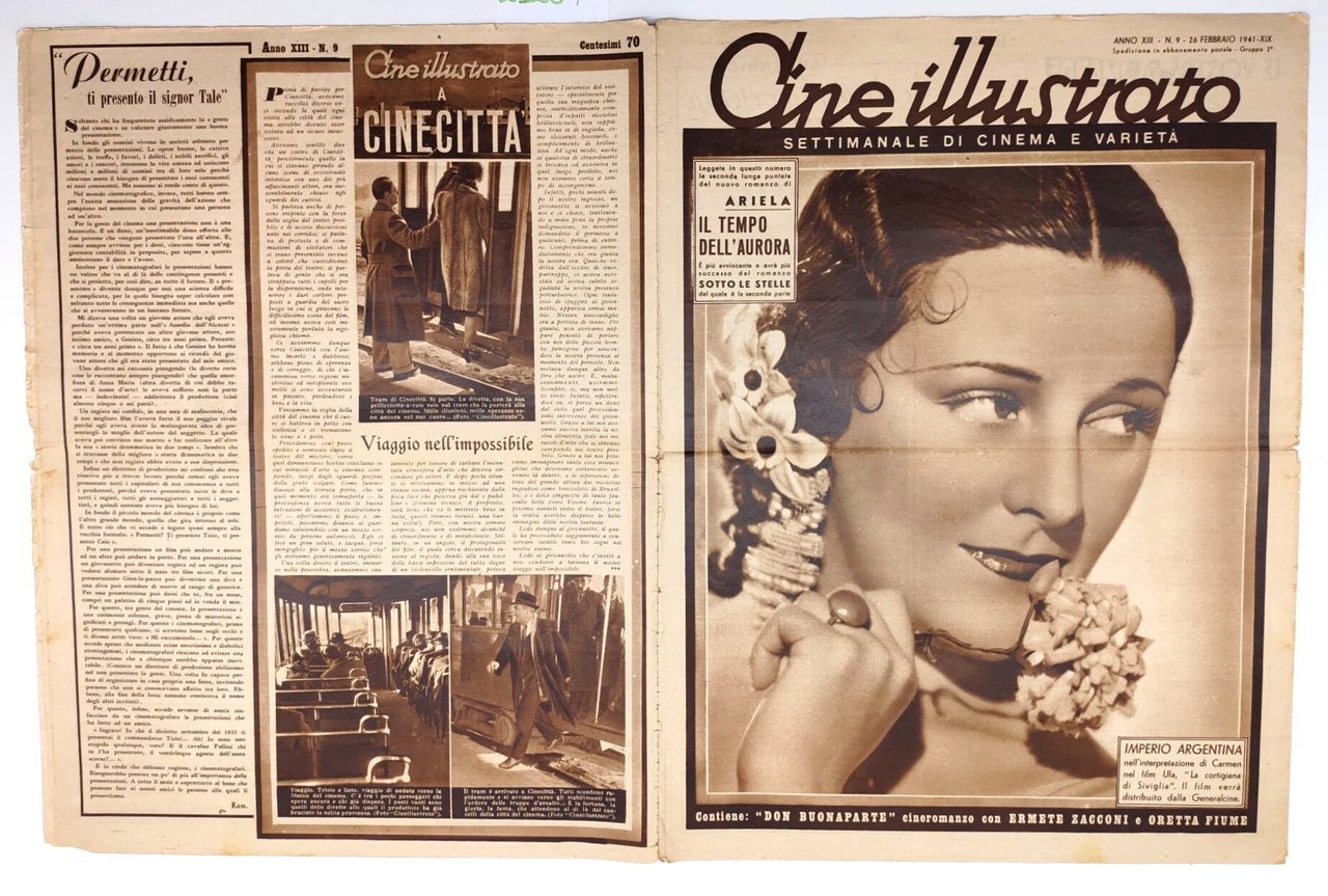 Cine illustrato settimanale di cinema e varietà n. 9 26 …