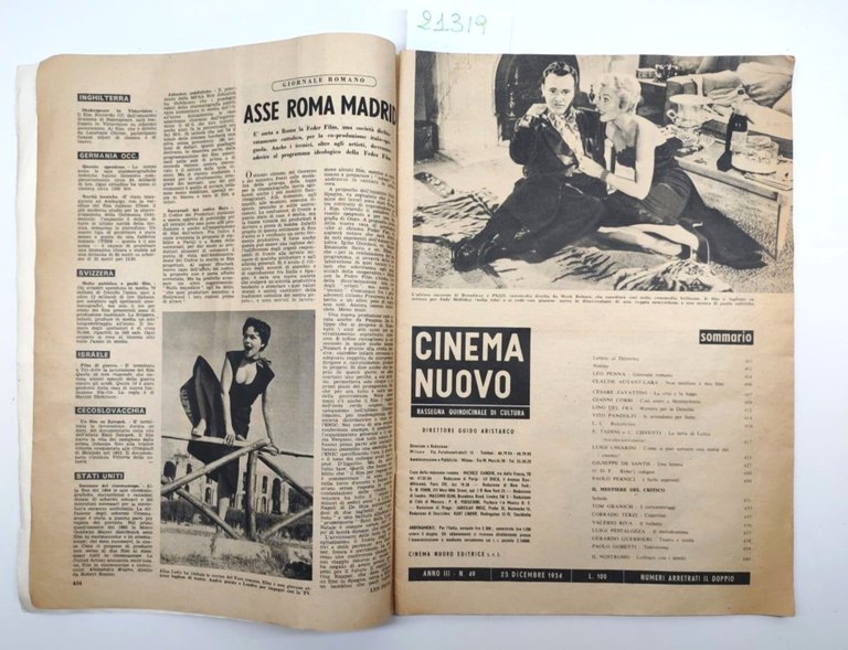 Cinema nuovo 25 dicembre 1954 Autant - Lara e de …