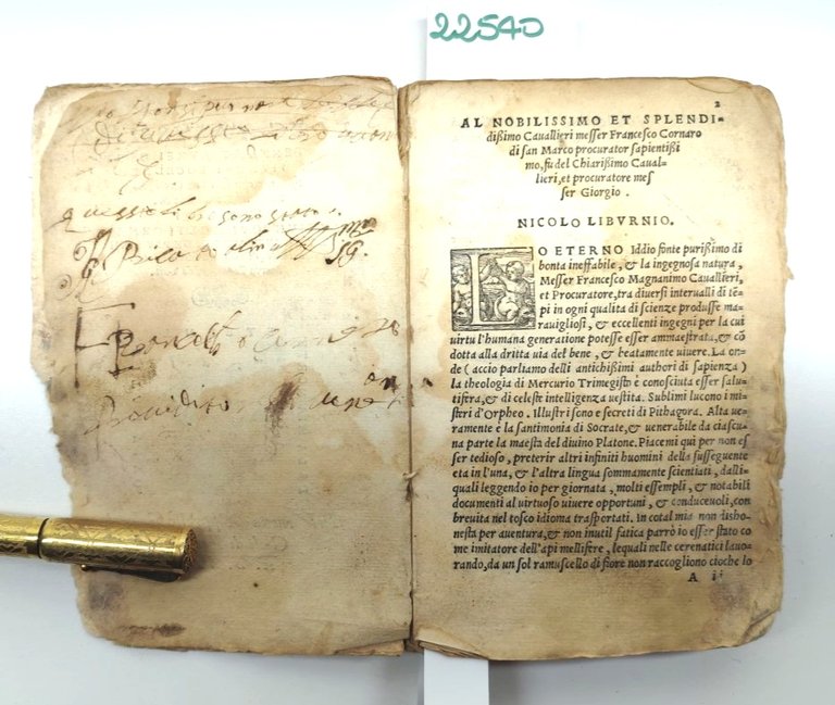 Cinquecentina 1543 Elegantissime sentenze Nicolò Liburnio Gabriel Giolito Venezia