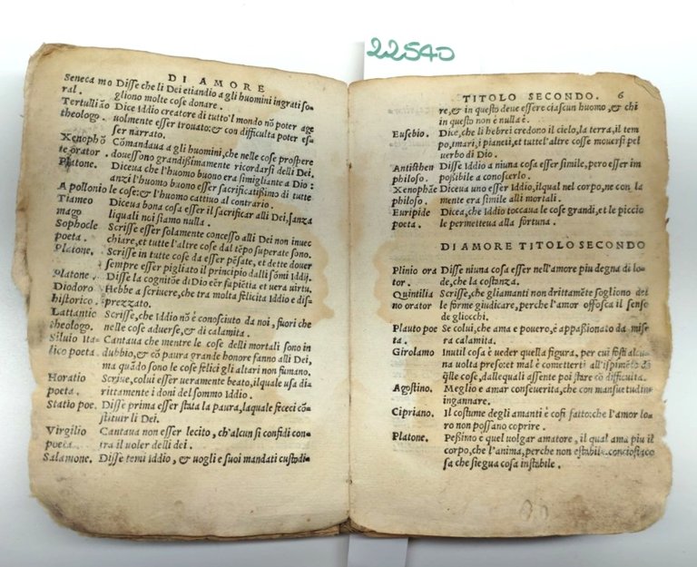 Cinquecentina 1543 Elegantissime sentenze Nicolò Liburnio Gabriel Giolito Venezia