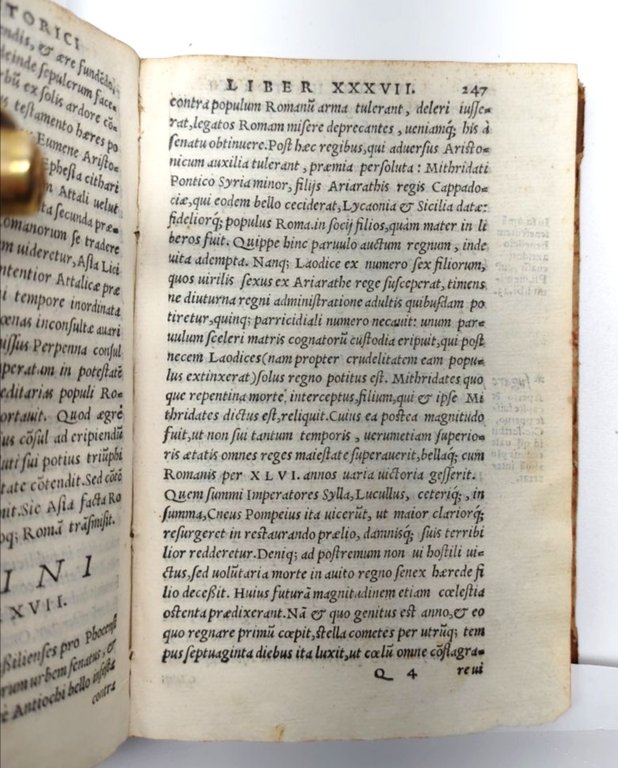 Cinquecentina 1559 Iustini ex Trogi Pompeii Historiis externis Libri XXXXIIII