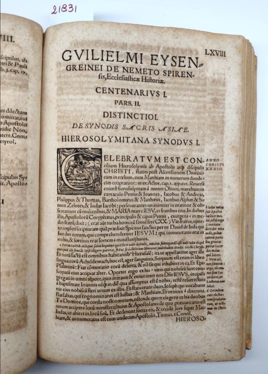 Cinquecentina Guglielmo Eysengrein di Nemeto di Spira Centenario XVI 1566