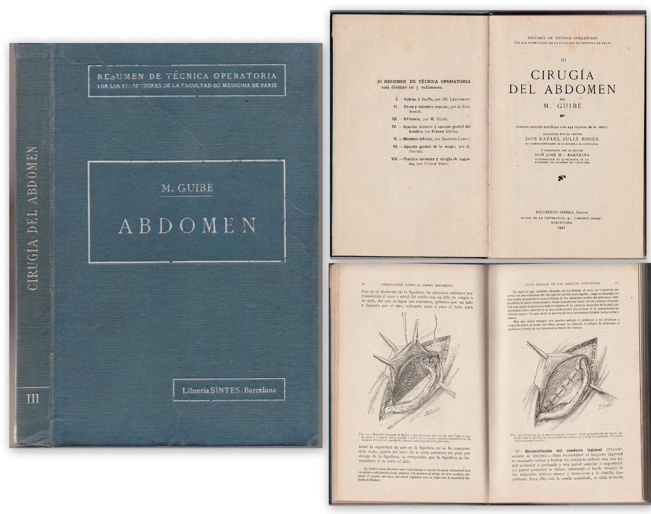 CIRUGIA DEL ABDOMEN Por M. Giube Barcelona 1921-L4941
