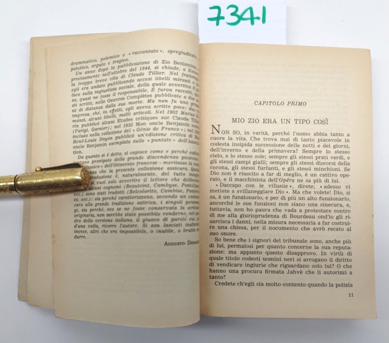 Claude Tillier Zio Beniamino Rizzoli 1959 1∞ ed.