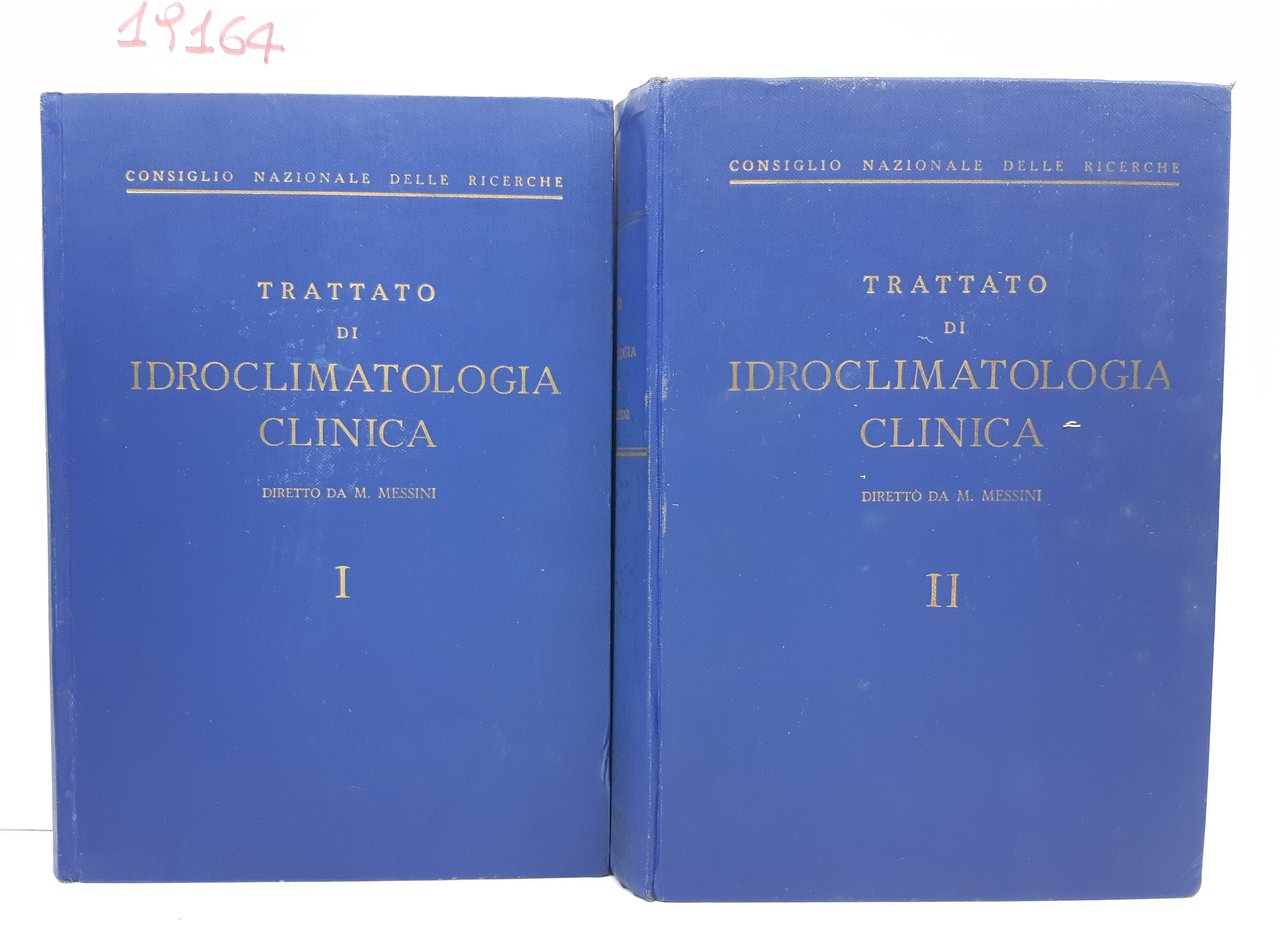 CNR Trattato di idroclimatologia clinica 2 volumi Cappelli 1950