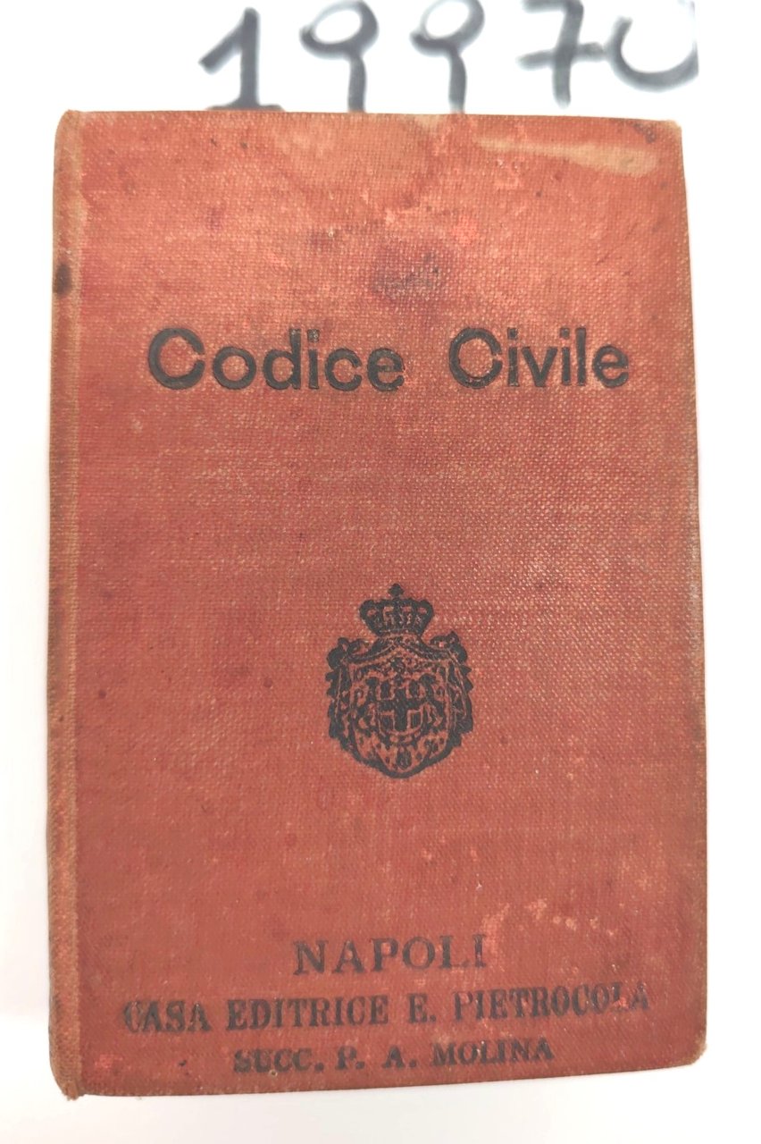 Codice civile del Regno d'Italia Napoli Pietrocola 1902