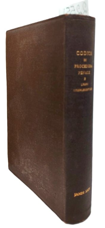 Codice di procedura penale e leggi complementari Jandi Sapi 3° …