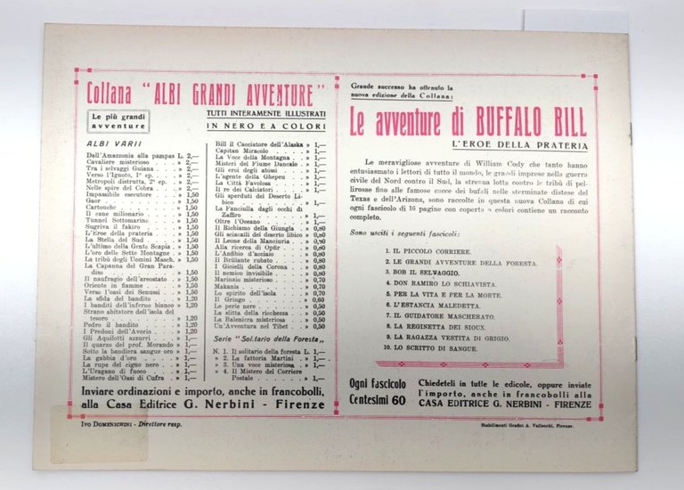 Collana Alpi Grandi avventure L'assalto alla corriera Nerbini ristampa anastatica