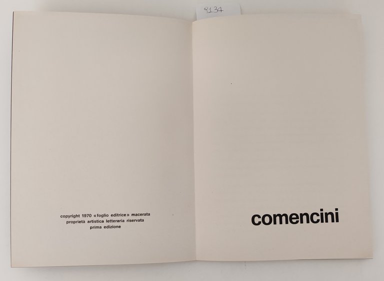 Comencini panorama d'arte moderna grafica La nuova Foglio editrice n. …