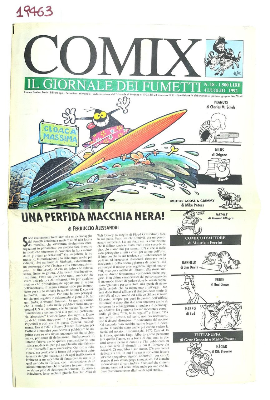 Comix il giornale dei fumetti numero 18 4 luglio 1992 … | Immagine principale