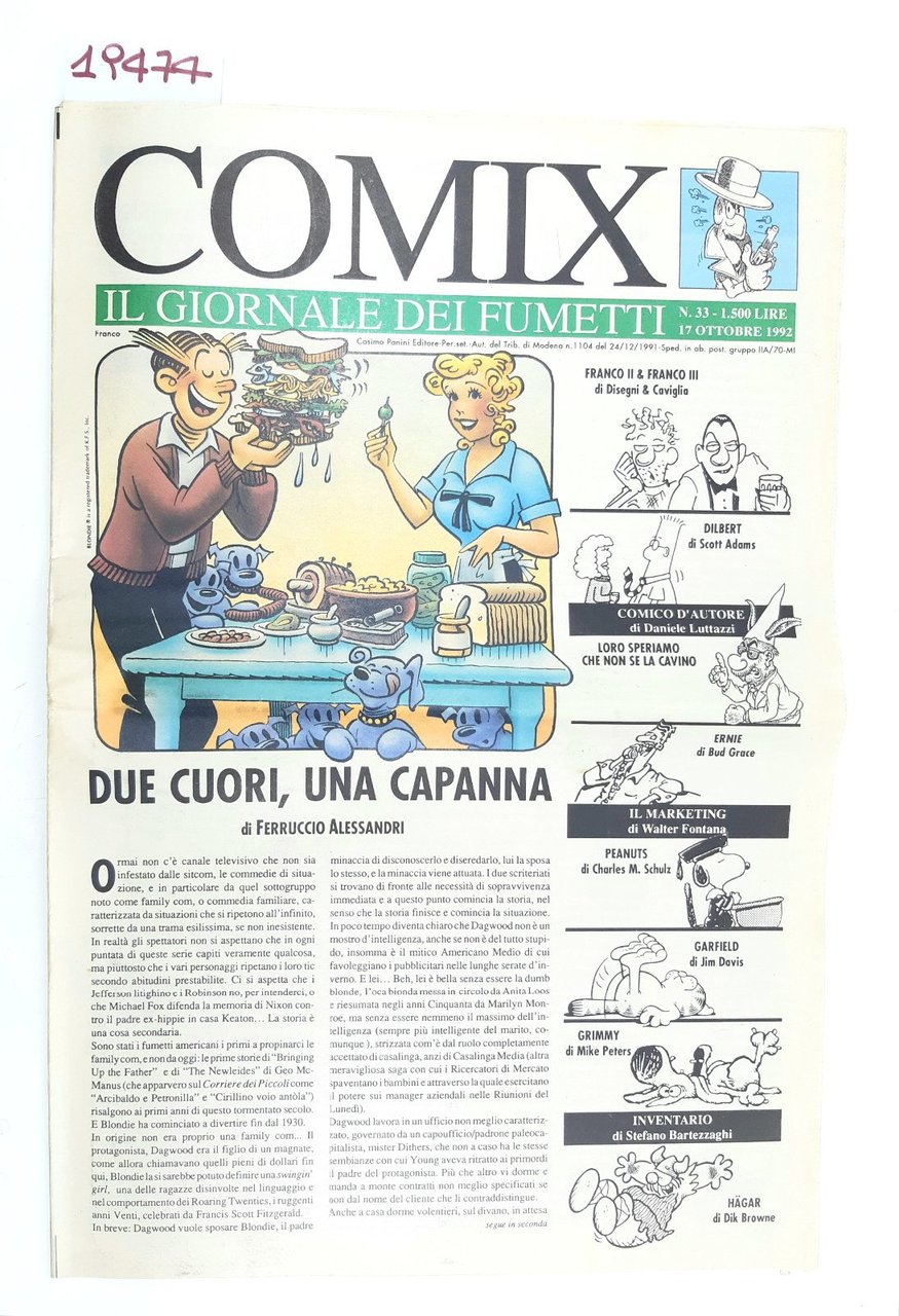 Comix il giornale dei fumetti numero 33 17 ottobre 1992 … | Immagine principale