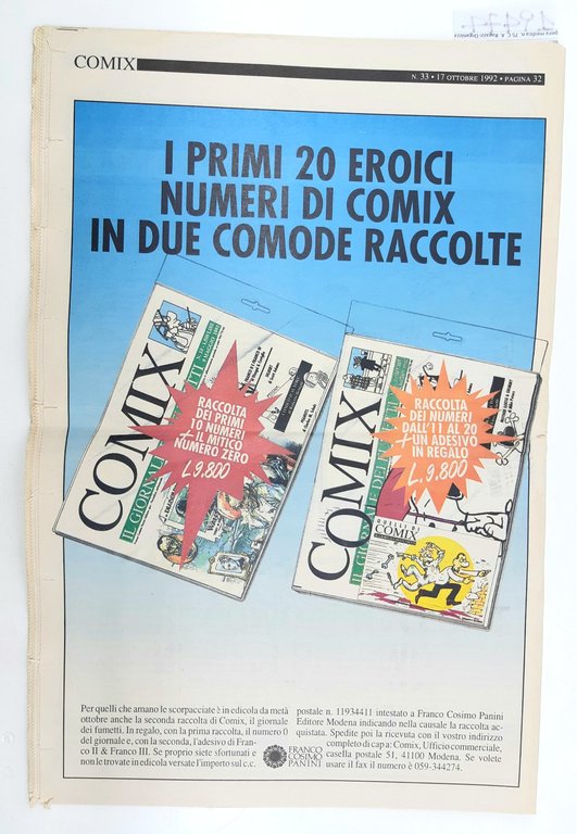 Comix il giornale dei fumetti numero 33 17 ottobre 1992 … | Immagine Gallery 2