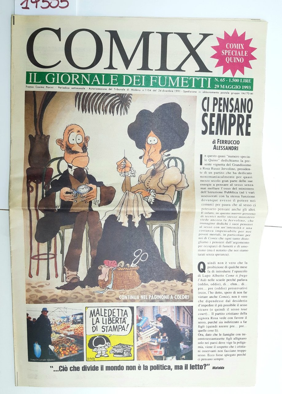 Comix il giornale dei fumetti numero 65 29 maggio 1993 … | Immagine principale