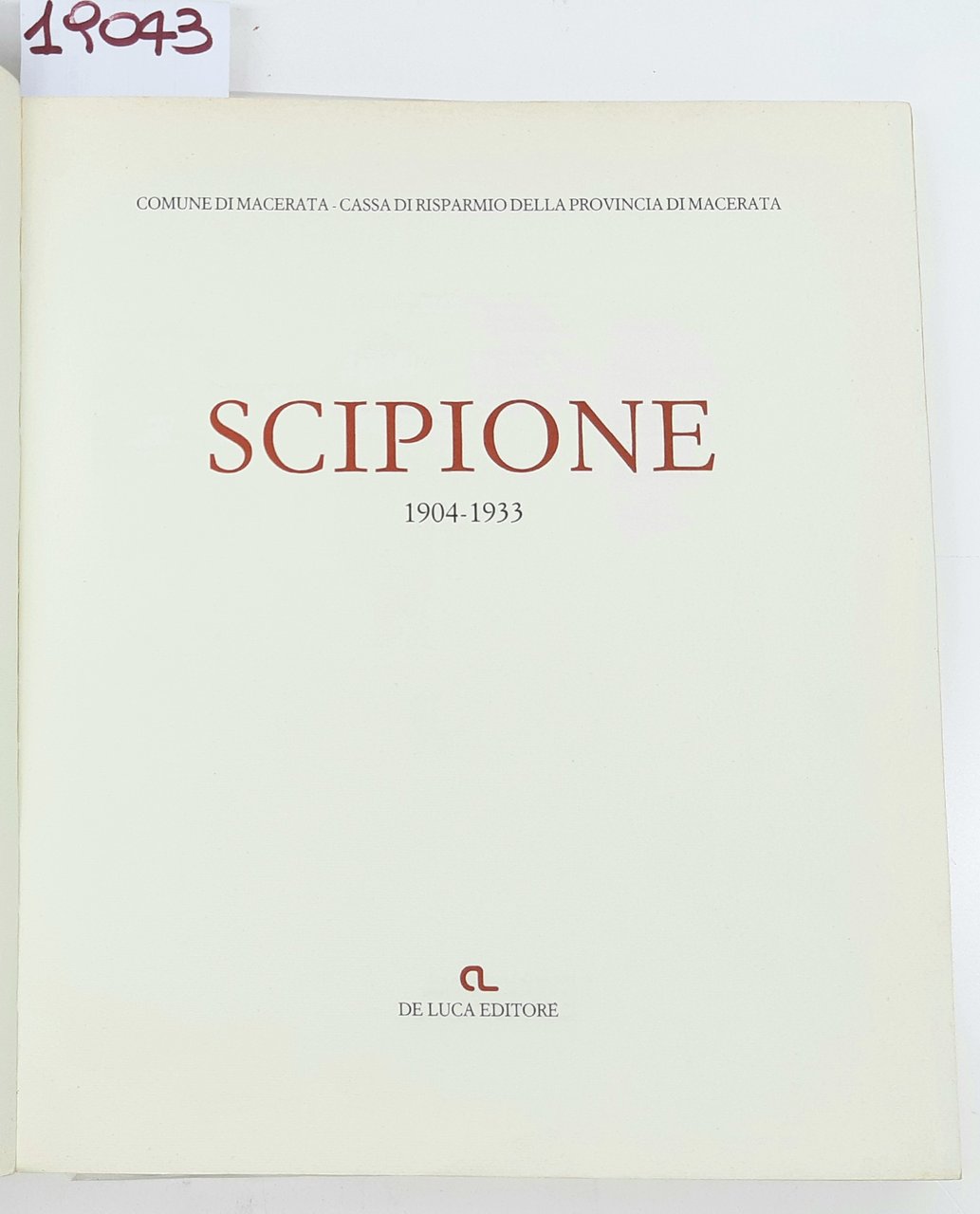 Comune di Macerata Scipione 1904-1933 De Luca 1985