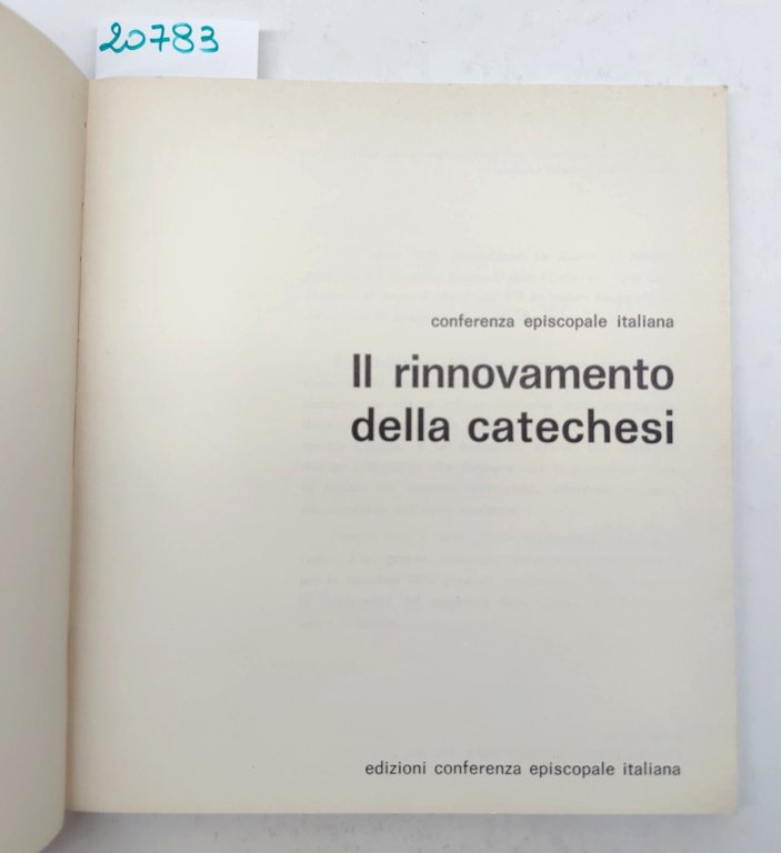 Conferenze episcopali italiane Rinnovamento della catechesi 1970