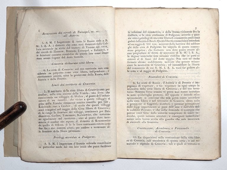 Congresso di Vienna Roma dai tipi di Angelo Ajani 1847