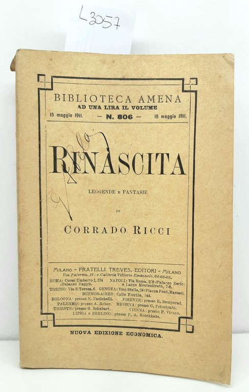 Corrado Ricci Rinascita leggende e fantasia 1911 Abela Carboneria