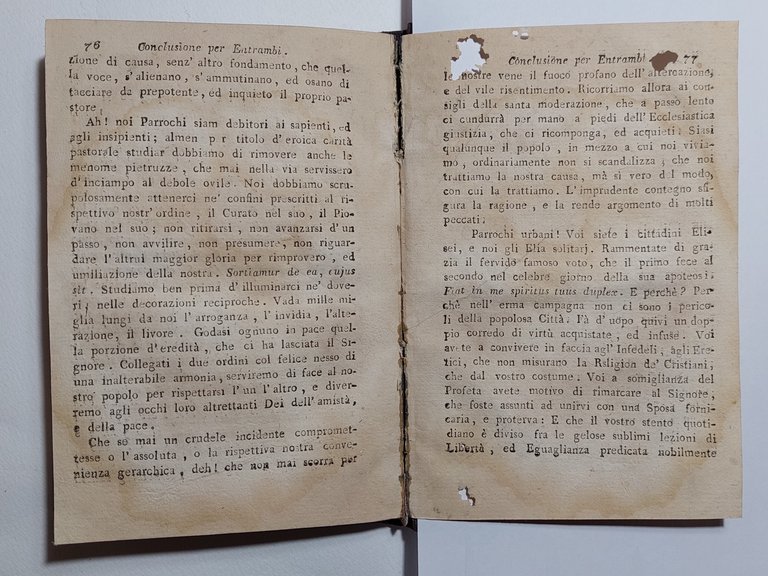 Cosa sia un curato di città paragonato ad un Piovano …