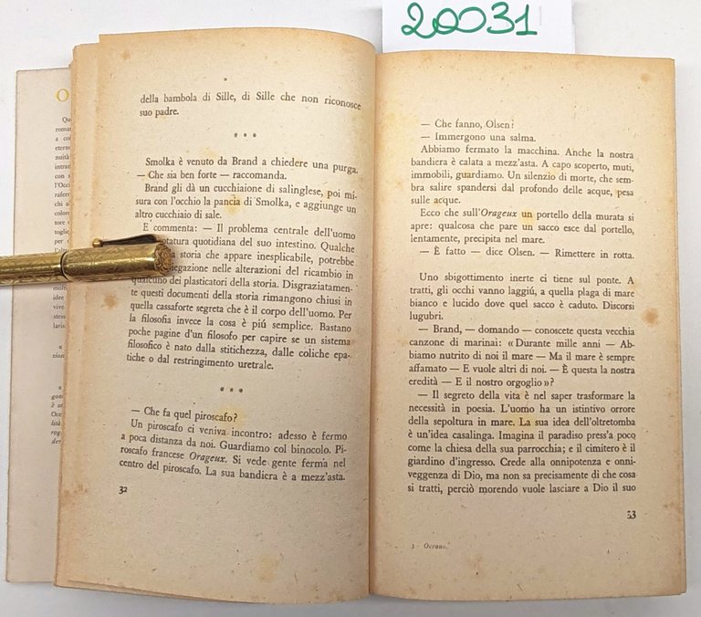 D. Vittorio G. Rossi Oceano Bompiani 1945 13° edizione