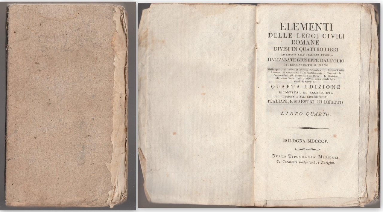Dall'olio Elementi Delle Leggi Civili Romane Divisi In 4 Libri …
