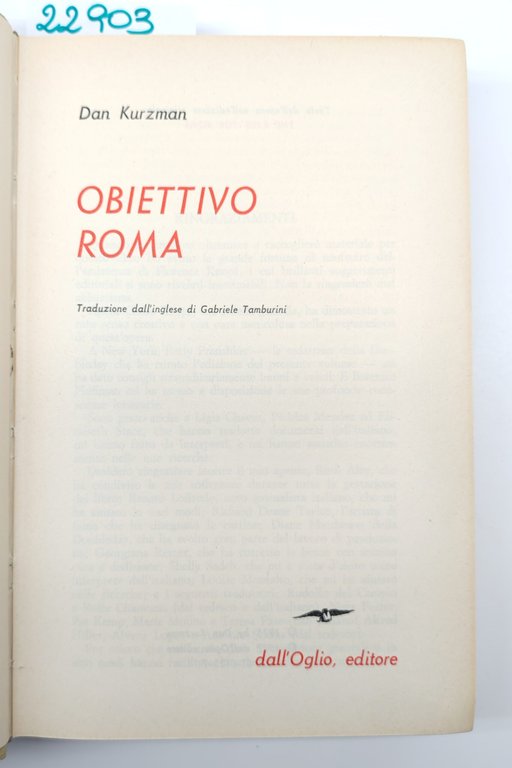 Dan Kurzman Obiettivo Roma Dall'Oglio 1977 | Immagine Gallery 3