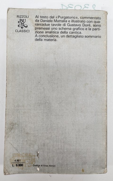 Dante Alighieri La Divina commedia Purgatorio BUR Rizzoli 2° edizione … | Immagine Gallery 3