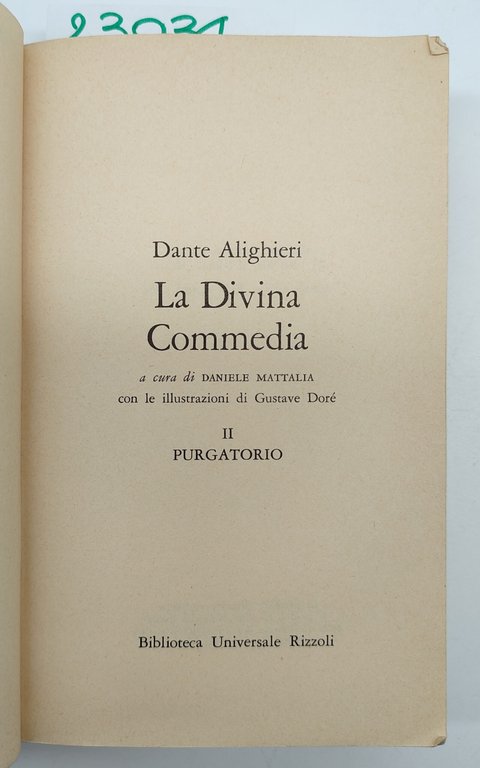 Dante Alighieri La Divina commedia Purgatorio BUR Rizzoli 2° edizione … | Immagine Gallery 5