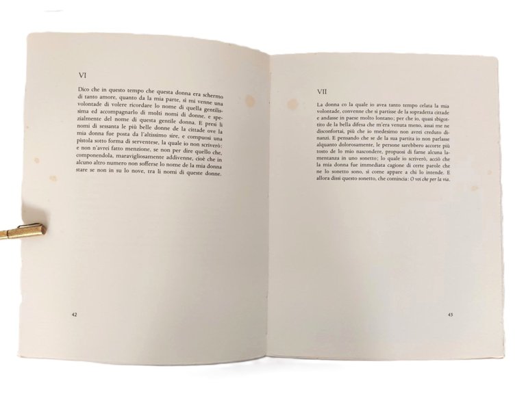 Dante Alighieri Vita Nova Trec edizioni pregiate 1984