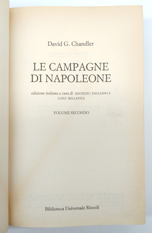 David G. Chandler Le campagne di Napoleone 2 volumi Rizzoli … | Immagine Gallery 4