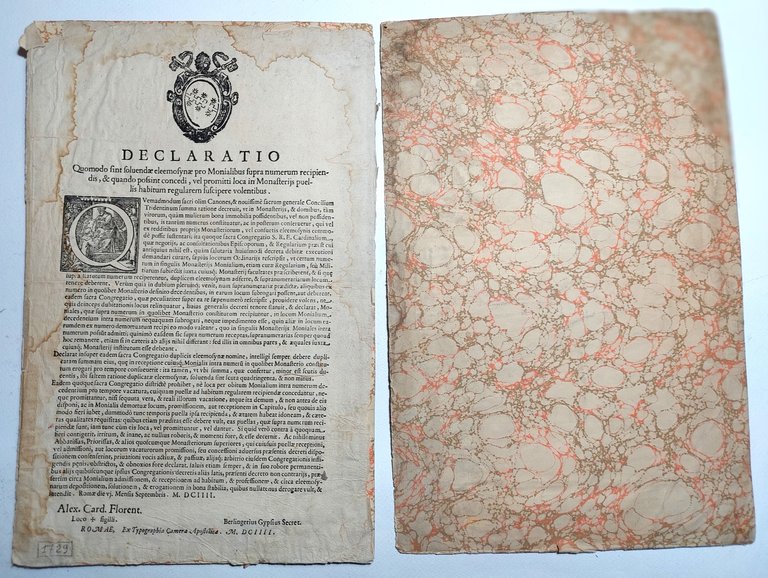 Declaratio Quomodo sint Soluendae 1604 bando sui monasteri e sulle …