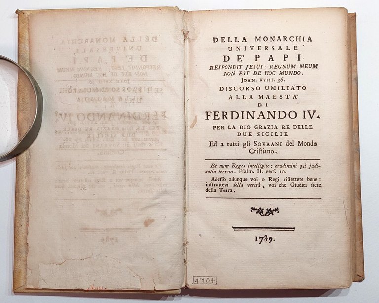 Della monarchia universale de Papi respondit Jesus: regnum meum non …