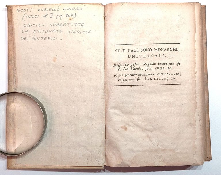 Della monarchia universale de Papi respondit Jesus: regnum meum non …