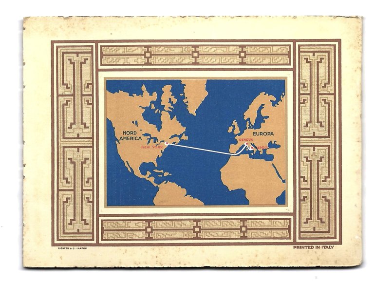 Depliant Brochure Navigazione generale italiana Genova transatlantico Colombo anni '30