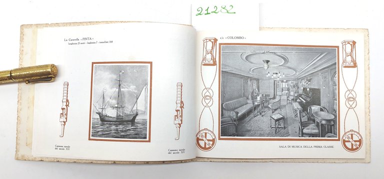 Depliant Brochure Navigazione generale italiana Genova transatlantico Colombo anni '30