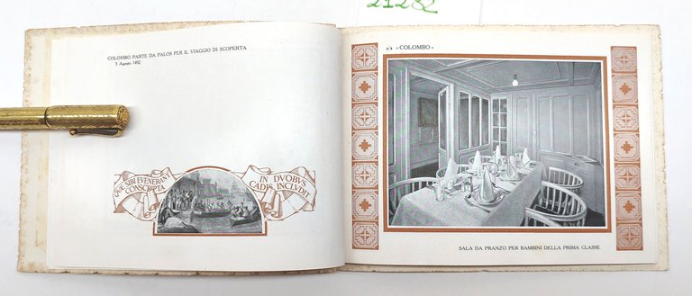 Depliant Brochure Navigazione generale italiana Genova transatlantico Colombo anni '30