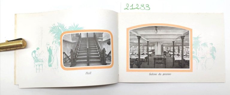 Depliant Brochure Navigazione generale italiana piroscafo Cristoforo Colombo 2° classe …