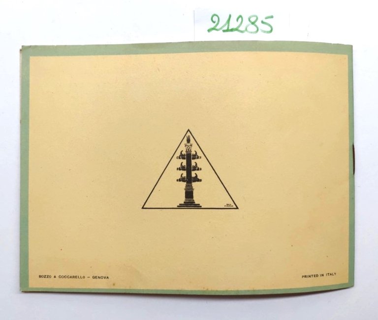 Depliant Brochure Navigazione generale italiana piroscafo Duilio 3° classe anni …