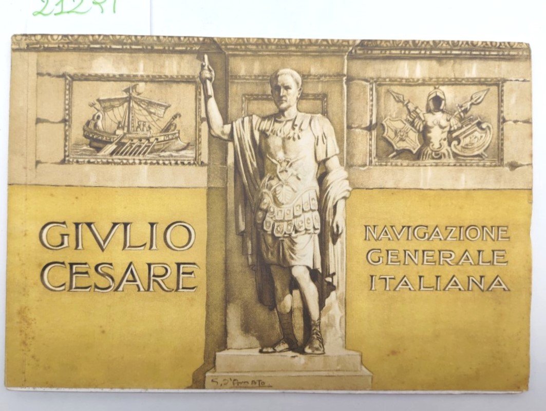 Depliant Brochure Navigazione generale italiana studio Cesare 2° classe anni …