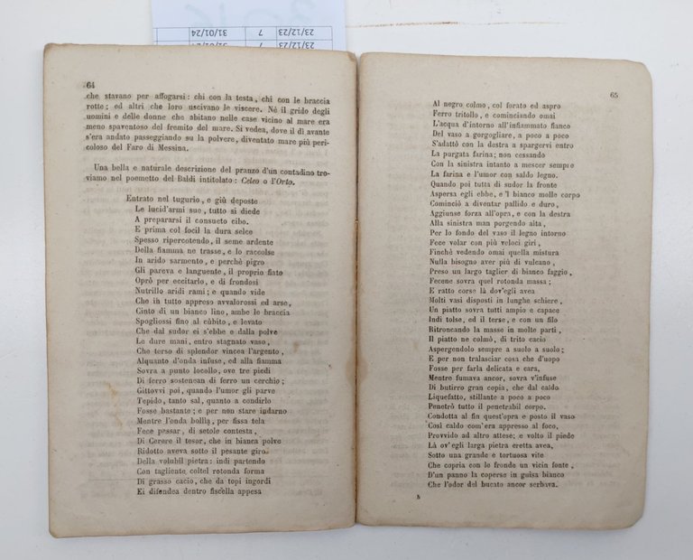 Domenico Capellina Nozioni elementari di letteratura parte I Della Elocuzione … | Immagine Gallery 6