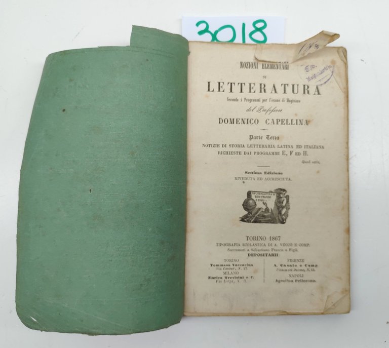 Domenico Capellina Nozioni elementari di letteratura parte III Notizie di … | Immagine Gallery 3