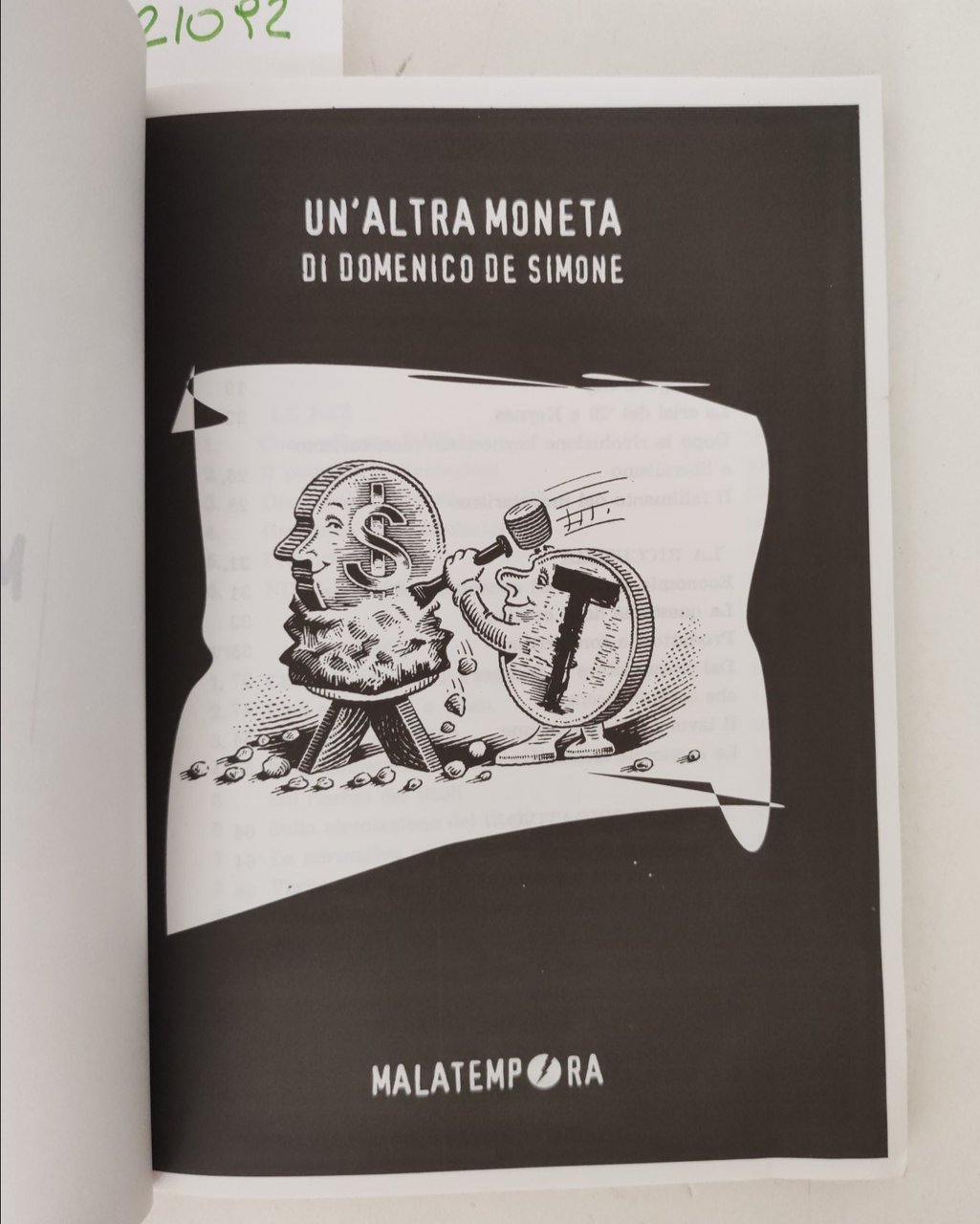 Domenico de Simone Un'altra moneta Malatempora 2003 1° edizione
