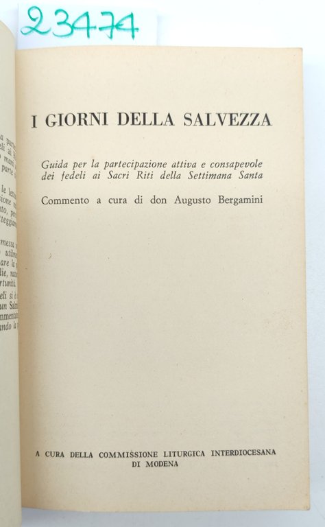 Don Augusto Bergamini I giorni della salvezza Paoline | Immagine Gallery 2