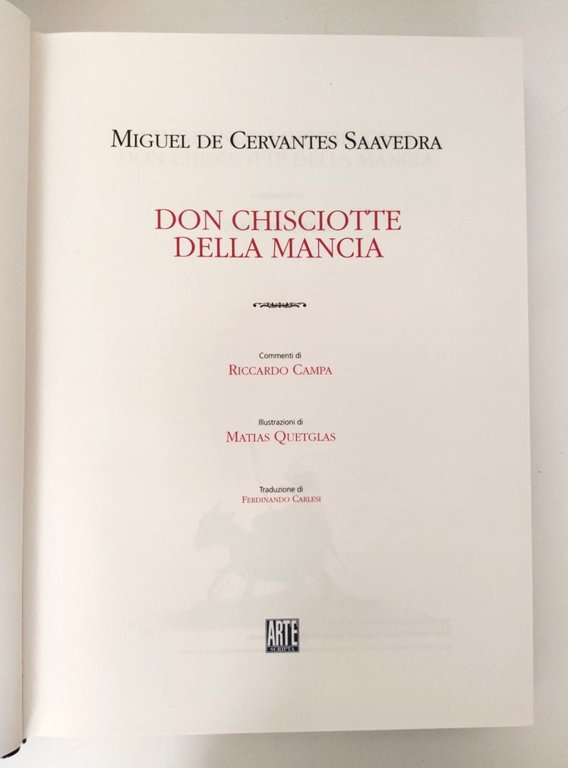 Don Chisciotte della Mancia Arte Scripta 2001