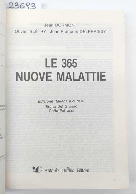 Dormont Bletry Delfraissy Le 365 nuove malattie Delfino 1991 2 … | Immagine Gallery 6