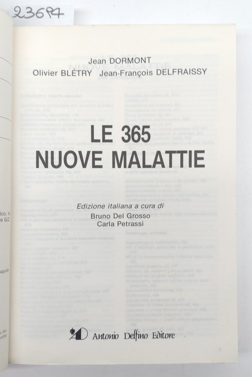 Dormont Bletry Delfraissy Le 365 nuove malattie Delfino 1991 2 … | Immagine Gallery 7