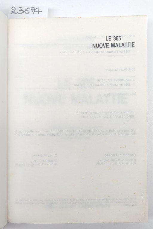 Dormont Bletry Delfraissy Le 365 nuove malattie Delfino 1991 2 … | Immagine Gallery 8