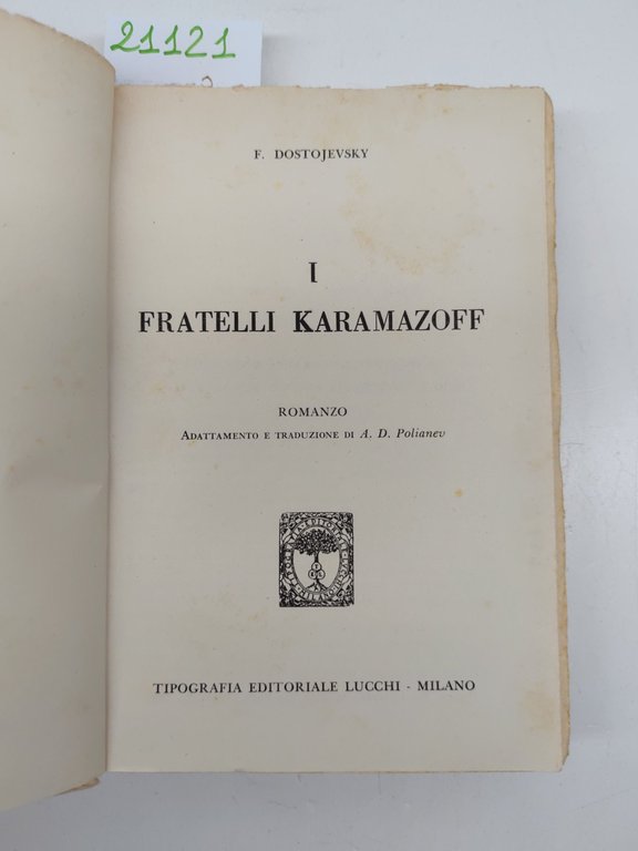 Dostoevskij I fratelli Karamazov Lucchi 1959