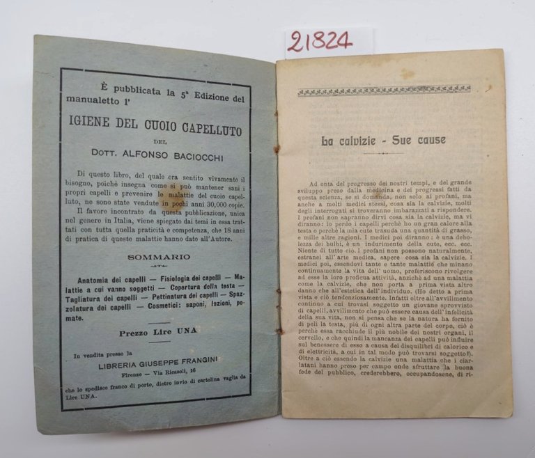 Dott Alfonso Bacciotti La caduta dei capelli e sua cura …