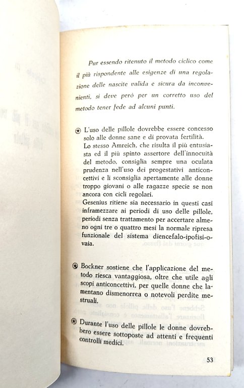 Dottor G. Bonomi Le pillole anticoncettive Editoriale Idea 1965