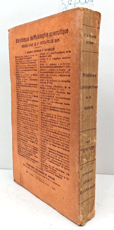 Dr Gustave Le Bon Premieres conseguences de la guerre Flammarion 1916